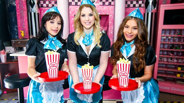 Aria Valencia and Nicole Aria are fucking with a horny athlete