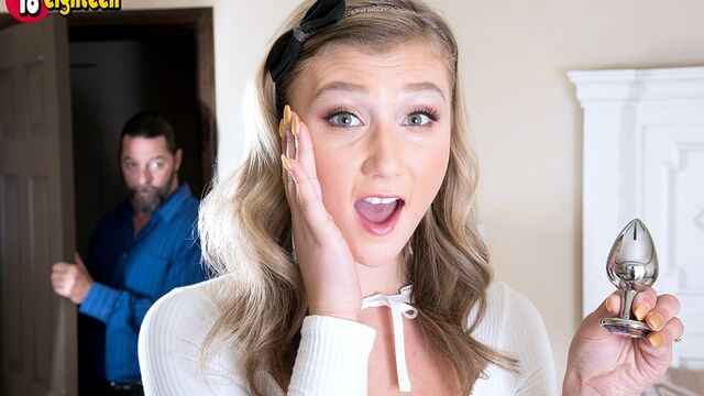 Ass-licking and passionate sex with a hot girlfriend April Aniston