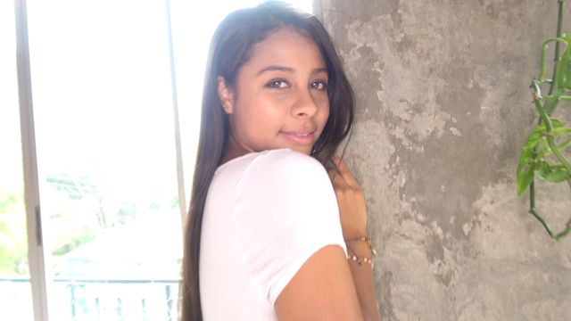 Hot Latina with small tits Maria Antonia rides on a very fat dick