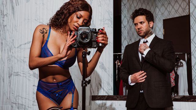 Aesthetic hottie with big boobs September Reign rides on a big dick