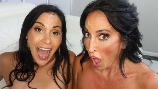 La zorrita Abi James y Jade Greene - contenido de lamiendo bolas - See Mom Suck