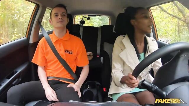 Ebony model with an innocent look Asia Rae jumps on a huge dick