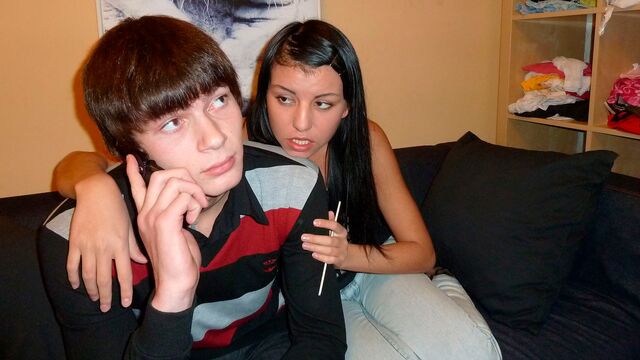 Good-looking brunette Karen fucked by a hard penis in the doggy style