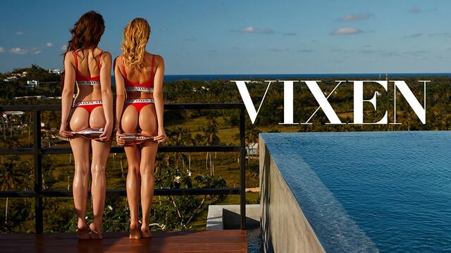 Kelly Collins y Sirena Milano en toma de mamadas de Vixen