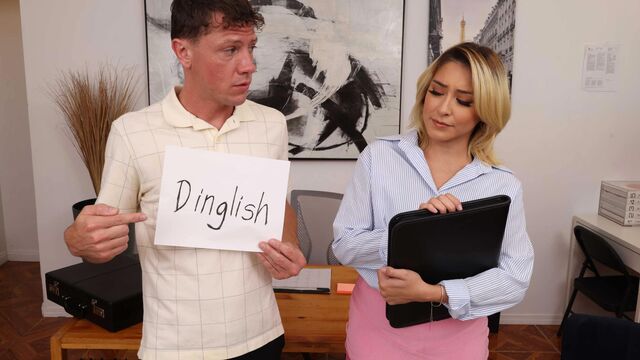 Beautiful office sex in the cowgirl pose with a blonde Mads Flores