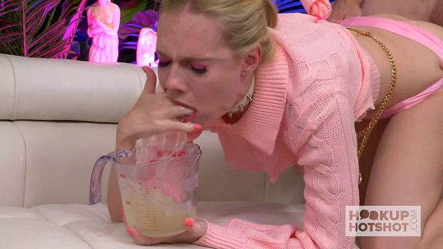 Acción de semen en la boca con Rebel y Danny