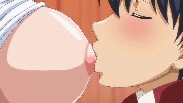 Muchacha en rodaje de trío de Hentai Universe