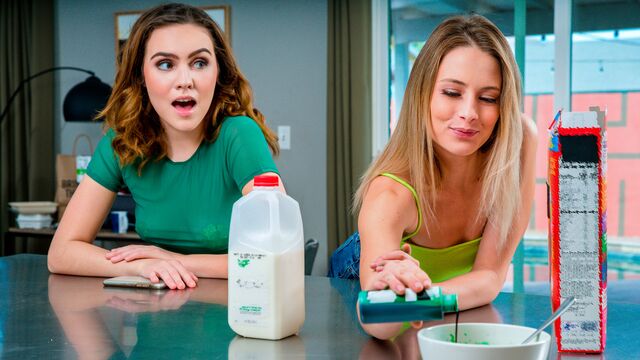 Stunning models Freya Parker and Kyler Quinn VS big dick